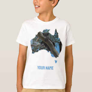 Camiseta País australiano Forma Cuta Koala em árvore