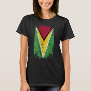 Camiseta País Bandeira Souvenir Grunge Flag Guiana