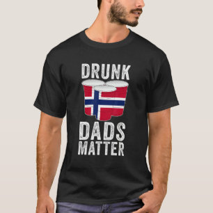 Camiseta Pais bebados Importantes Noruega Bebida com Pai de