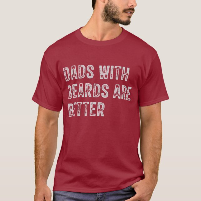 Camiseta Pais com Barbas são Melhores , Dia dos Pais (Frente)