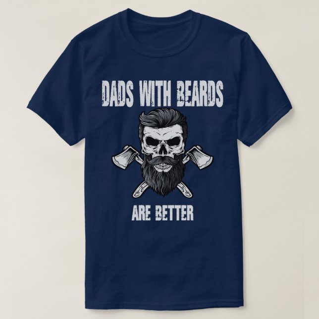 Camiseta Pais Com Barbas São Pais Melhores Presentes Para O (Frente do Design)