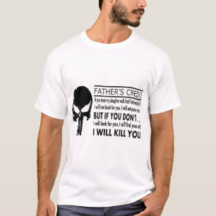 Camiseta Pais Credo Regras Para Namorando Minha Filha