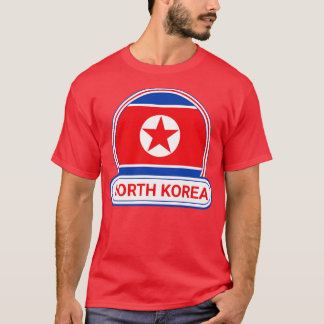 Camiseta País da Coreia do Norte Crachá da Coreia do Norte