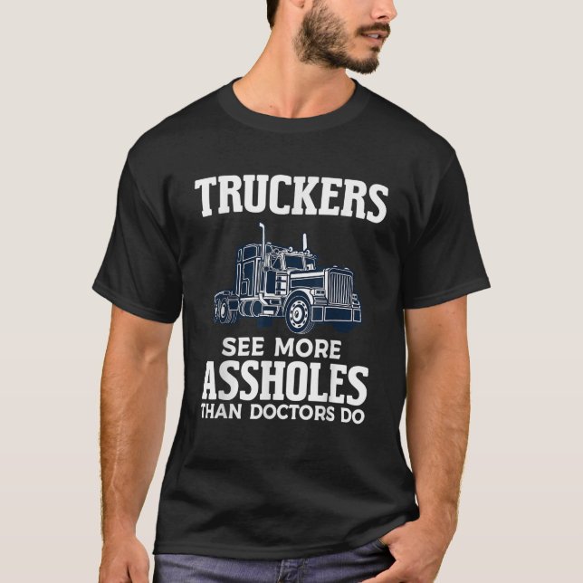 Camiseta Pais de Caminhão Engraçado,  de Caminhão (Frente)