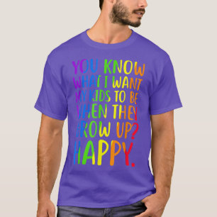 Camiseta Pais de consciência LGBT Mãe Orgulho gay Arco-Íris