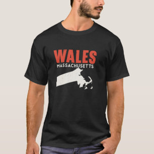 Camiseta País de Gales e Buckland Massachusetts EUA