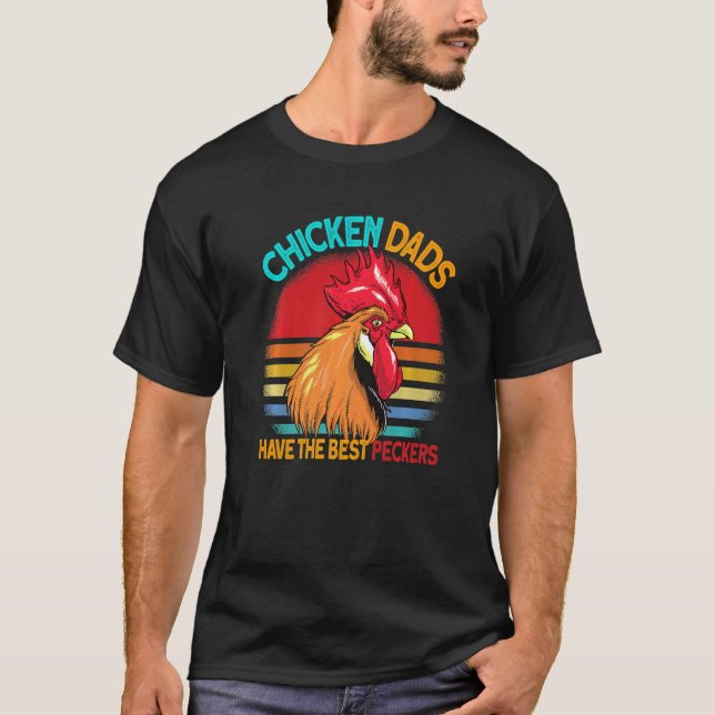 Camiseta pais de galinha têm os melhores pintos frango vint (Frente)