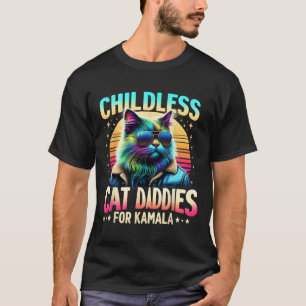 Camiseta Pais De Gato Sem Fios Kamala Para Gato Negro Kamal