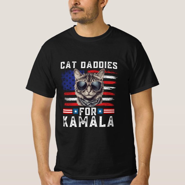Camiseta Pais De Gatos Para Kamala (Frente)