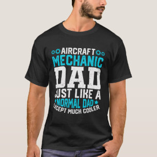 Camiseta Pais de Manutenção de Aviões Mecânicos de Pai