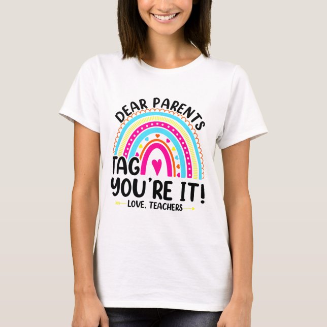 Camiseta Pais dizem que você ama professores Engraçados Pro (Frente)