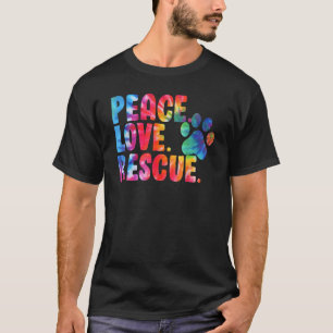 Camiseta Pais do Cachorro de Salvamento de Paz Adotados Tie