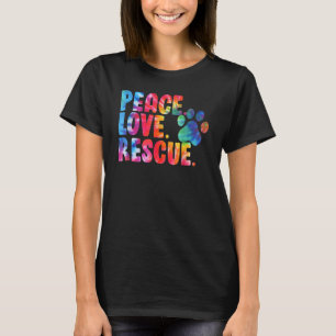 Camiseta Pais do Cachorro de Salvamento de Paz Adotados Tie