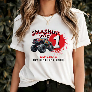Camiseta Pais do primeiro aniversario de Smash de caminhão