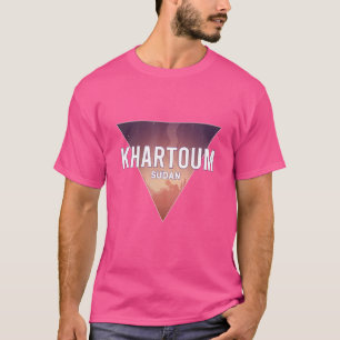 Camiseta País Do Sudão Com Capital Ou Cidade Principal