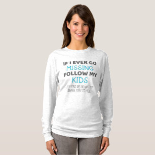 Camiseta Pais Engraçados Se Eu Desaparecer Siga Meus Filhos