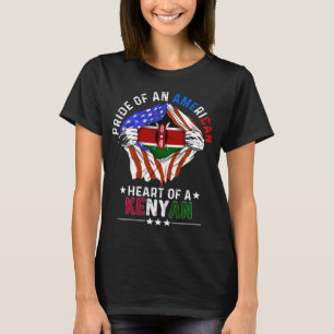 Camiseta País Estrangeiro Queniano Americano Bandeira do Q