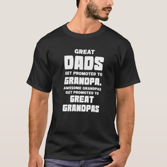 Camiseta Pais Excelentes De Meninos São Promovidos Para Avô (Frente)