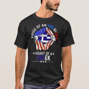 Camiseta País Exterior do Orgulho Americano Grego - Grécia