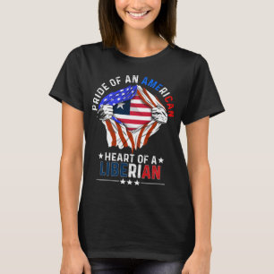 Camiseta País Exterior Liberiano Americano Bandeira Libér