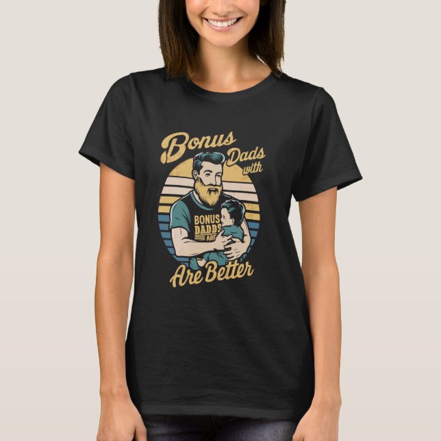 Camiseta Pais felizes com barbas são melhores Bea (Frente)
