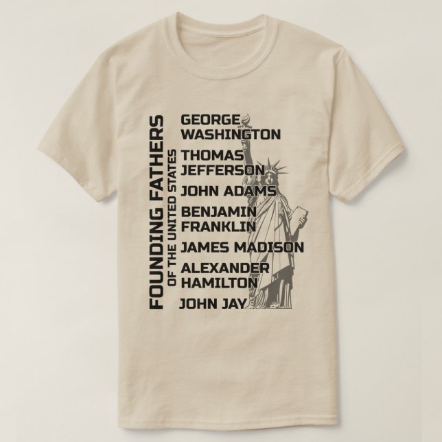 Camiseta Pais Fundadores EUA (Frente do Design)