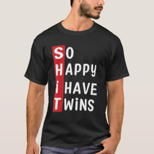 Camiseta Pais Gêmeos Dizem Tão Feliz Que Tenho Gêmeos