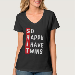 Camiseta Pais Gêmeos Dizem Tão Feliz Que Tenho Gêmeos