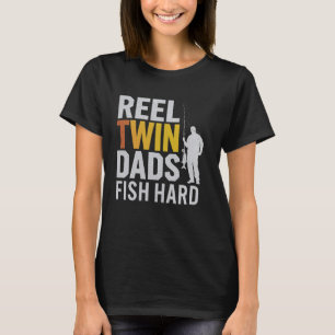 Camiseta Pais Gêmeos Pescam Duro Engraçado Pai Pescador Pre