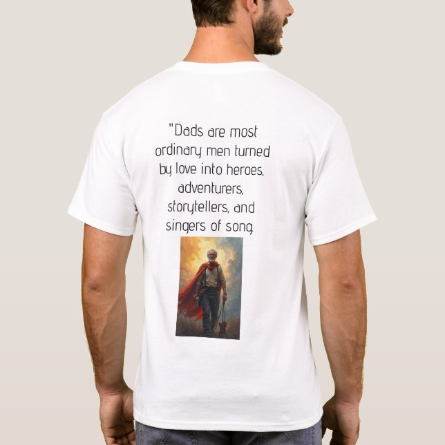 Camiseta Pais: Homens Comuns Transformaram-se em Heróis (Verso)