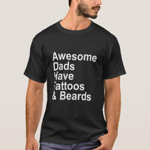 Camiseta Pais Incríveis De Pai Mens Têm Tatuagens E Barbas