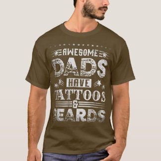Camiseta Pais incríveis dias de os pais têm tatuagens e bar