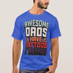 Camiseta Pais incríveis têm barba attoso Dia de os pais eng