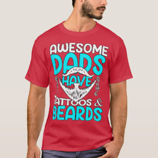 Camiseta Pais incríveis têm barba attoso Dia de os pais eng