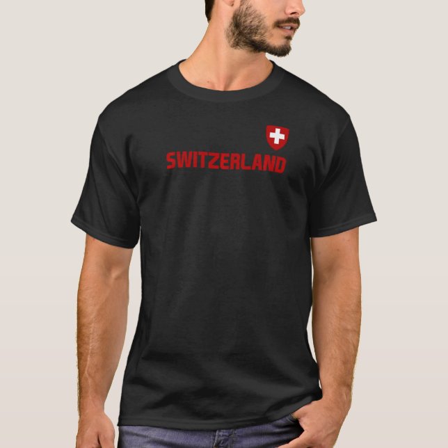 Camiseta País Internacional do Orgulho Suíço suiça (Frente)