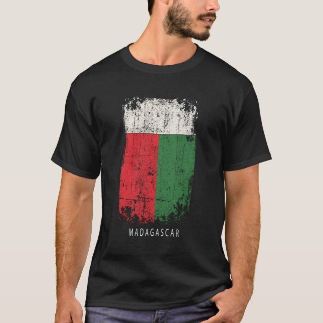 Camiseta País Madagáscar — Bandeira Madagáscar (Frente)