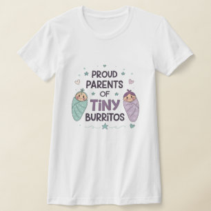Camiseta Pais Orgulhosos de Burritos Minúsculos Arte