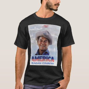 Camiseta País Reagan da América - Campanha Vintage dos anos