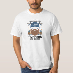 Camiseta Pais retrógrados têm tatuagens e barbas engraçadas