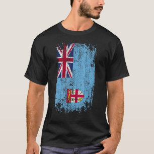 Camiseta País Sinalizador do Souvenir Grunge Bandeira Fiji