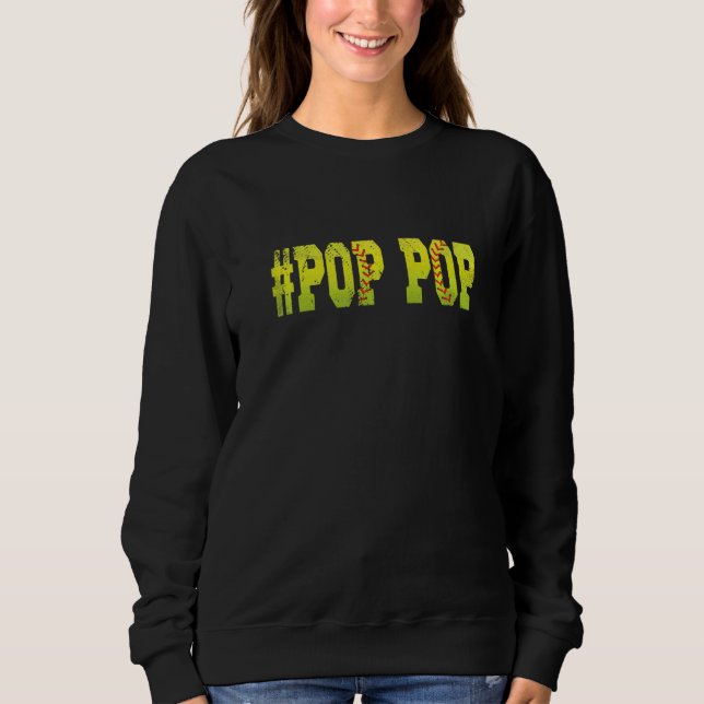 Camiseta Pais Softball de Pop de Pop de de Softball em Moça (Frente)