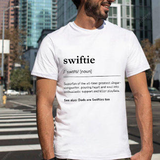 Camiseta Pais também são Swifties Definição de Swiftie Masc