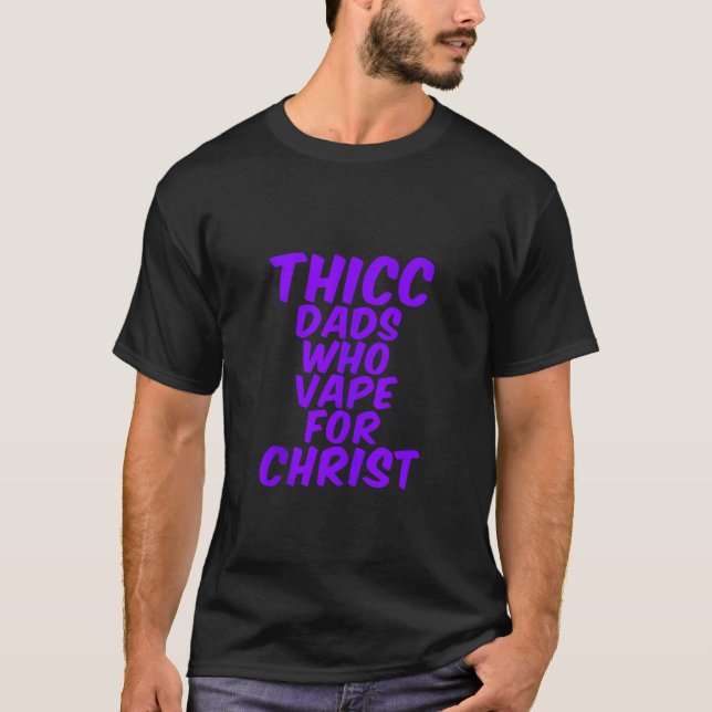 Camiseta PAIS TICC QUE VAPE PARA CRISTO engraçada piada int (Frente)