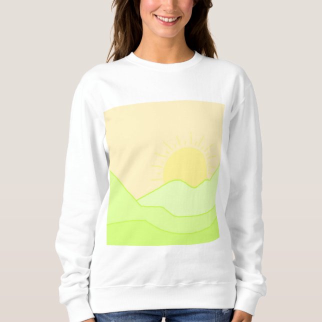 Camiseta paisagem abstrato arte (Frente)