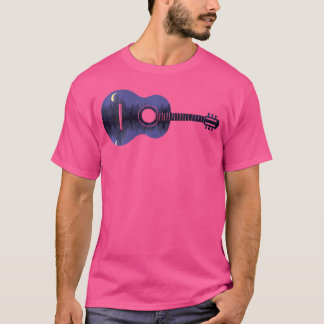 Camiseta Paisagem Acústica do Violão de Mulheres