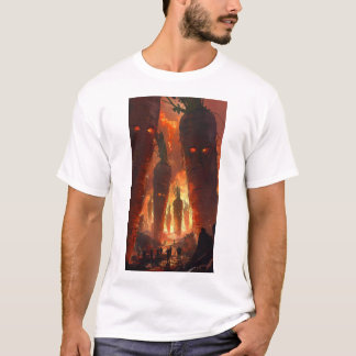 Camiseta Paisagem Apocalíptica Escura Camiseta-T