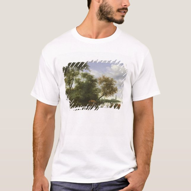 Camiseta Paisagem arborizada do rio (Frente)