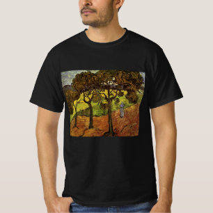 Camiseta Paisagem, árvores e figuras de Vincent van Gogh