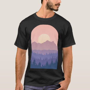 Camiseta Paisagem Ativa das Montanhas Sawtooth