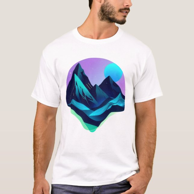 Camiseta paisagem bioluminescente (Frente)